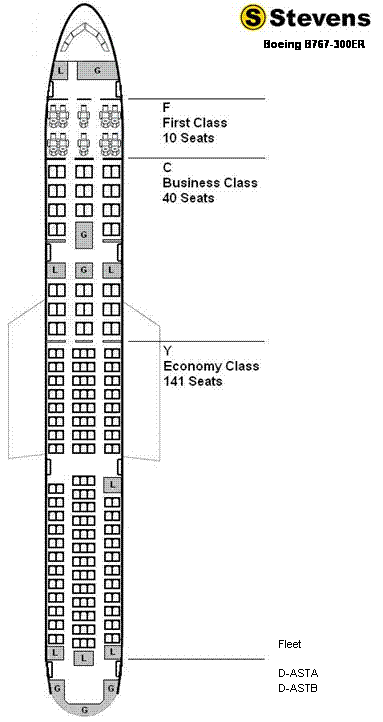 B767 Seat Map